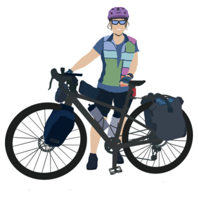 Go Bike NZ with Janet - AS Colour Womens Maple Tee - AS Colour Womens Maple Tee Design