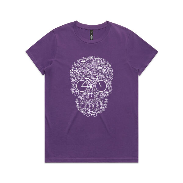 The Cyclist Skull  - AS Colour Womens Maple Tee Thumbnail